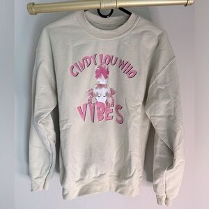 NWOT Sweatshirt Crew CreamPink color Cindy Lou Who Vibes